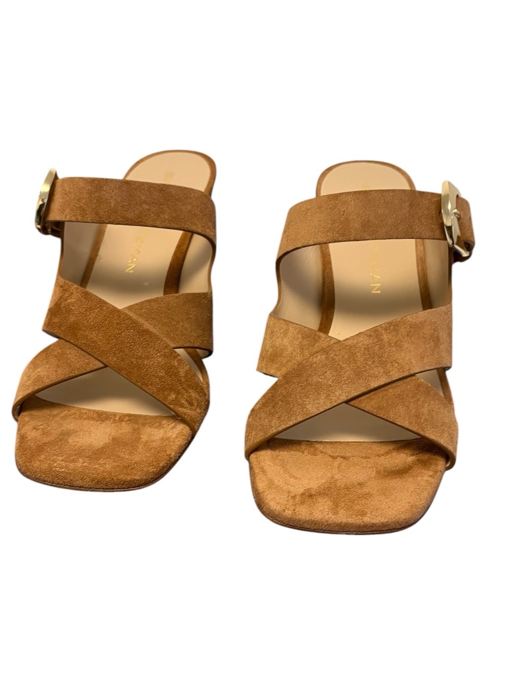 Stuart Weitzman Sai Slide 50 Doe Brown Suede Size 9.  Brand new. NWB - Picture 4 of 13